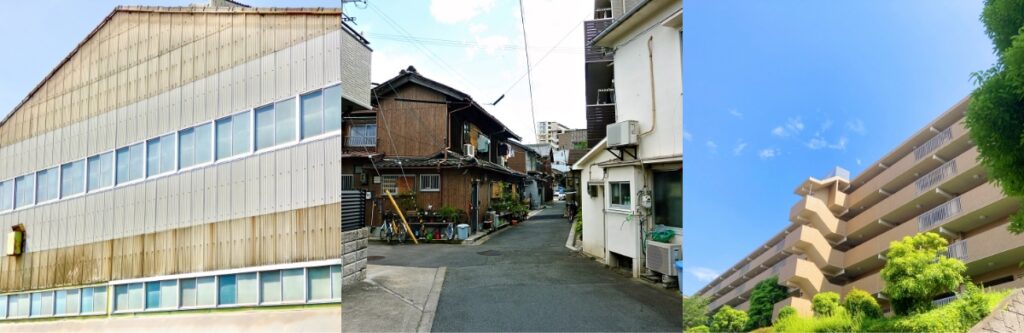 様々な種類の建物