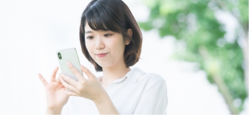 スマホからお問い合わせの様子